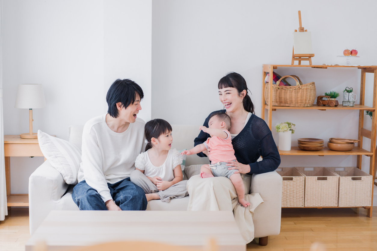 A family enjoying family time