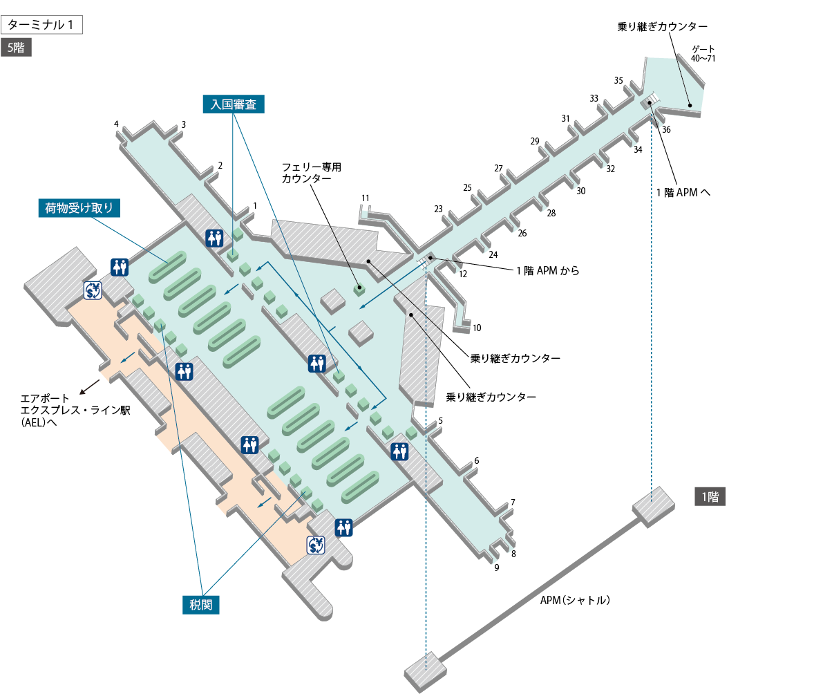 【香港】香港国際空港のマップ - 空港情報